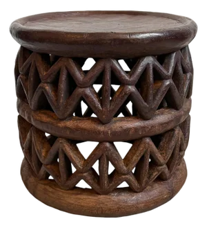 Vintage Tribal Bamileke Stool / Side Table