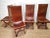 Spanish Dining Chairs in Leather and Oak by Pierre Lottier Valmazan, 1960s, Set of 4 For Sale - Image 9 of 13