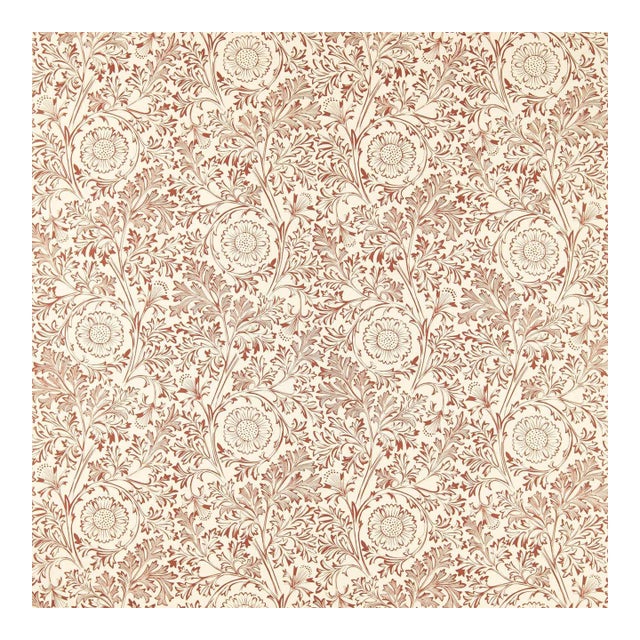 Morris & Co. Chamomile Fabric in Russet - a sample For Sale