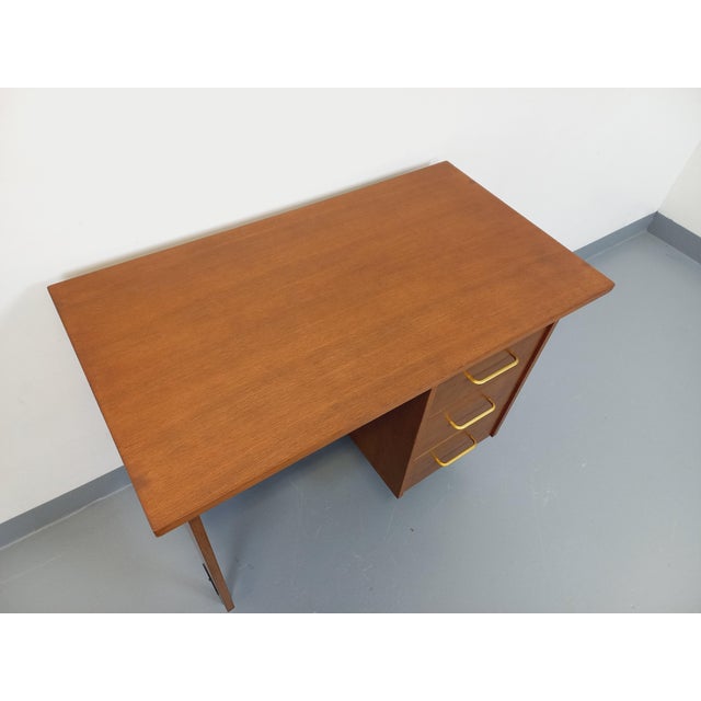 Vintage Desk in Wood and Black Metal, 1960s For Sale - Image 4 of 16
