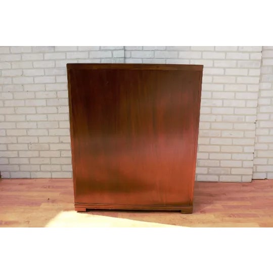 Vintage Plunkett Home Furnishings Modern Expandable Wood Bar Cabinet For Sale - Image 4 of 10