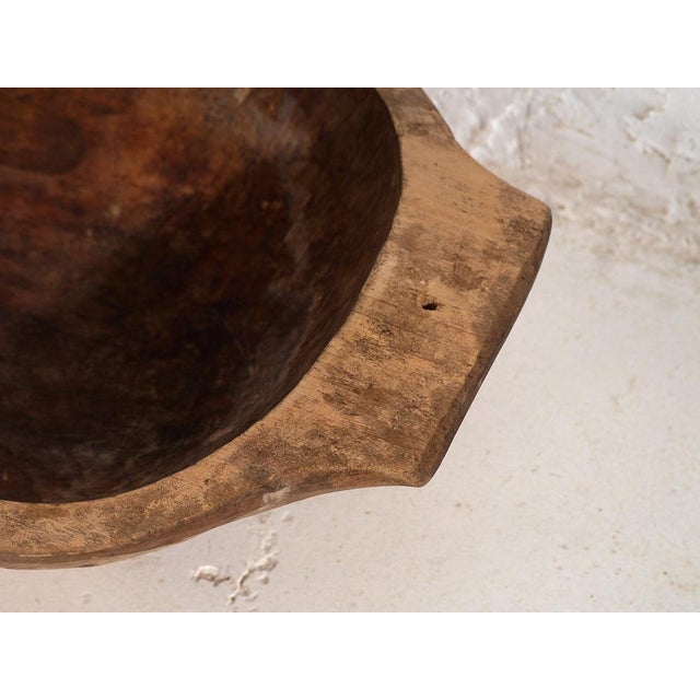 Antique Carved Wooden Bowl For Sale - Image 6 of 9
