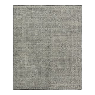 Rug & Kilim’s Mamluk Style Rug with Geometric Floral Patterns in Gray and White - 6x8 For Sale