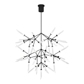 Visual Comfort Modern Spur Grande Chandelier LED Matte Black For Sale