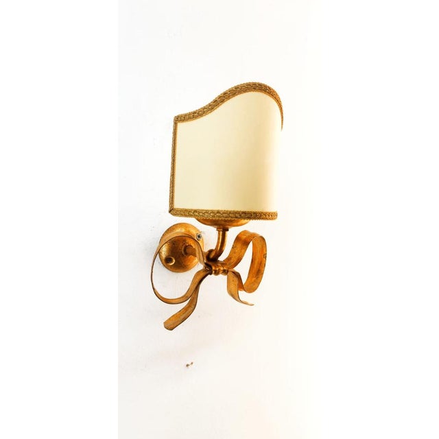 Mid-Century Modern Vintage Wall Light in Wrought Iron For Sale - Image 3 of 18