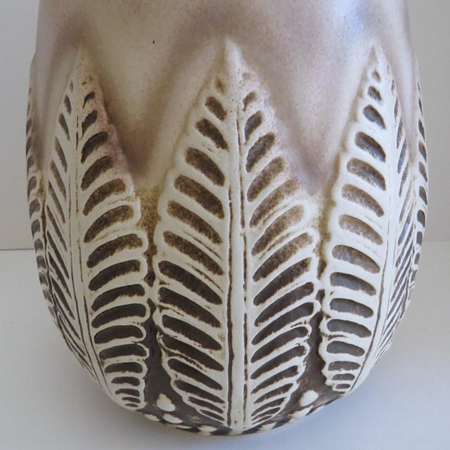 Vintage West German Relief Ceramic Vase For Sale In Los Angeles - Image 6 of 7