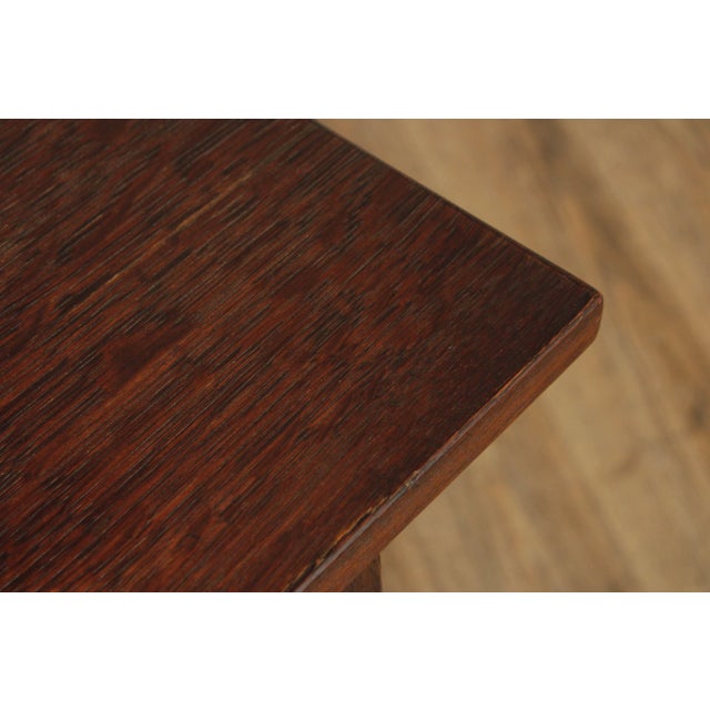 Mission Style Custom Quality Oak Nightstand Cabinet For Sale - Image 4 of 12