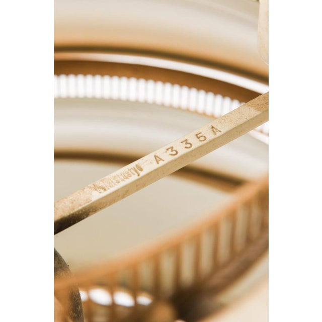 Beehive Lamp in Brass and White Lacquered Metal by Alvar Aalto, 1953 For Sale - Image 10 of 11