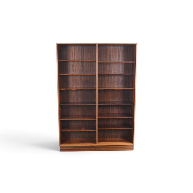 Carlo Jensen Mid 20th Century Carlo Jensen Double Rosewood Bookcase by Hundevad + Co #3, Atrributed For Sale - Image 4 of 8