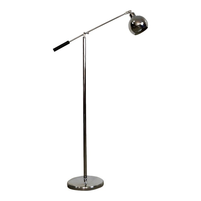 1960’s Mid-Century Modern Chrome Eyeball Floor Lamp For Sale