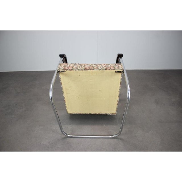 Bauhaus Lounge Chair in Chrome Tubular Steel by Anton Lorenz, Czechoslovakia, 1930s For Sale - Image 14 of 15