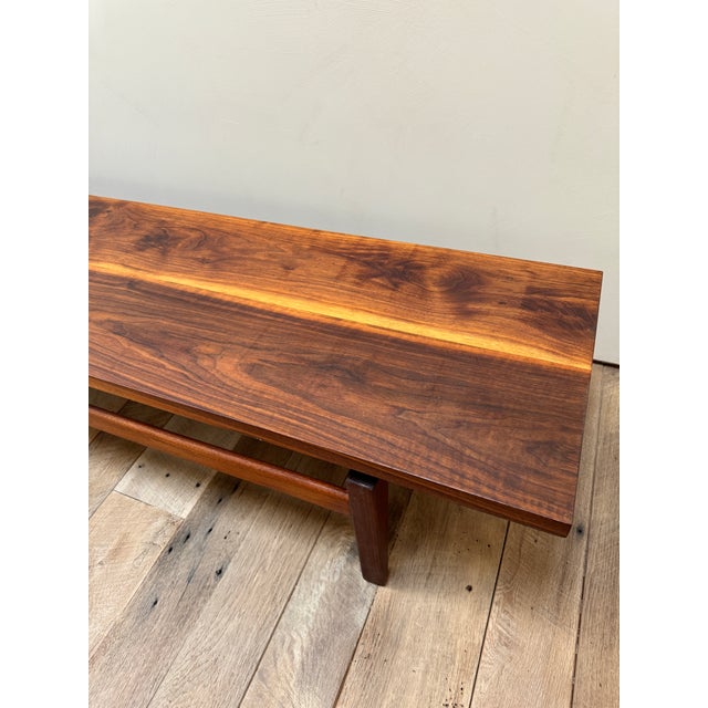 1950s Mid Century Floating Coffee Table, Model T621 Style Bench For Sale - Image 9 of 12