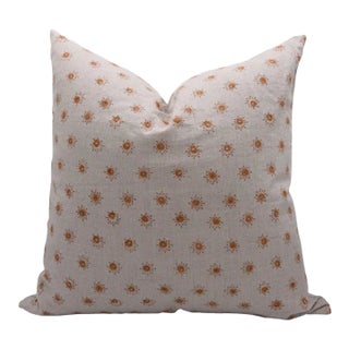 Fabdivine Artistic Handmade Block Print Throw Pillow Cover 14x36 Inch - Happy Bloom For Sale