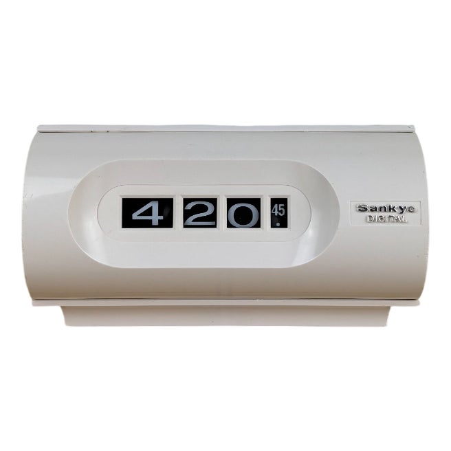 Vintage Space Age White #451 Digital Clock Roll from Sankyo, Japan ...