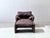 Animal Skin Set of Maralunga Armchair and Ottoman in Leather by Vico Magistretti for Cassina, Italy, 1970s For Sale - Image 7 of 18