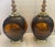 Vintage Phoenix Consolidated Light Co Amber 24” Set of Patriotic Lamps Rare - a Pair For Sale - Image 13 of 18