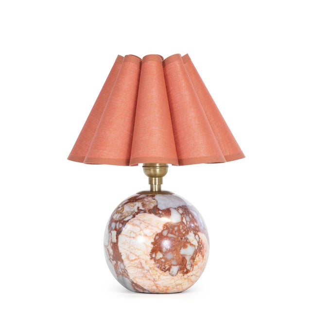 Richly veined natural marble forms the foundation of the Giorgio Mini Table Lamp, bringing depth and character to its...