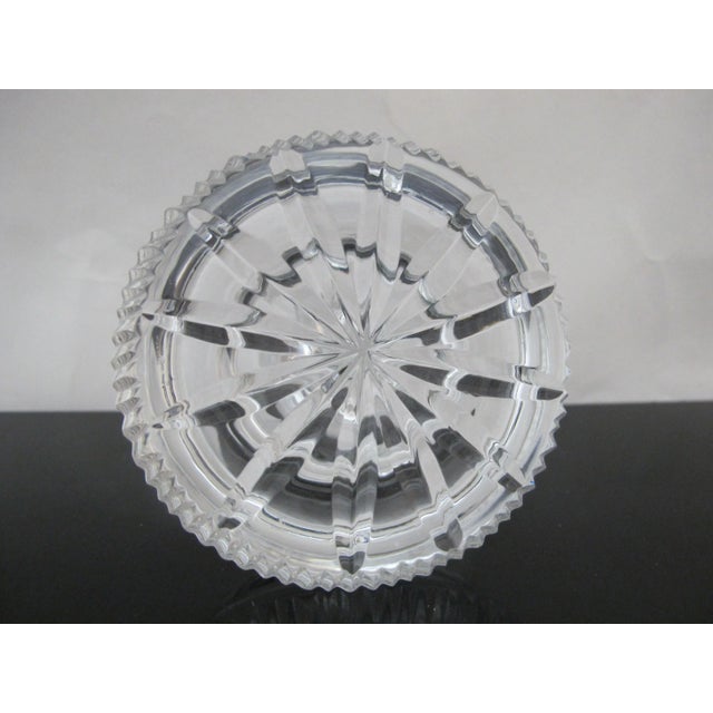 Vintage Flower Design Cut Glass Decanter Pitcher For Sale In Portland, OR - Image 6 of 8