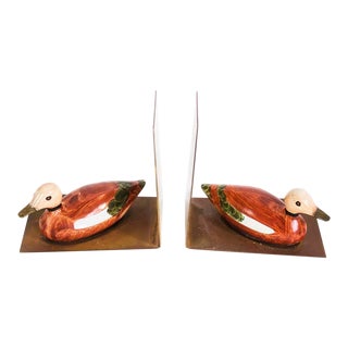 Brass Duck Bookends For Sale