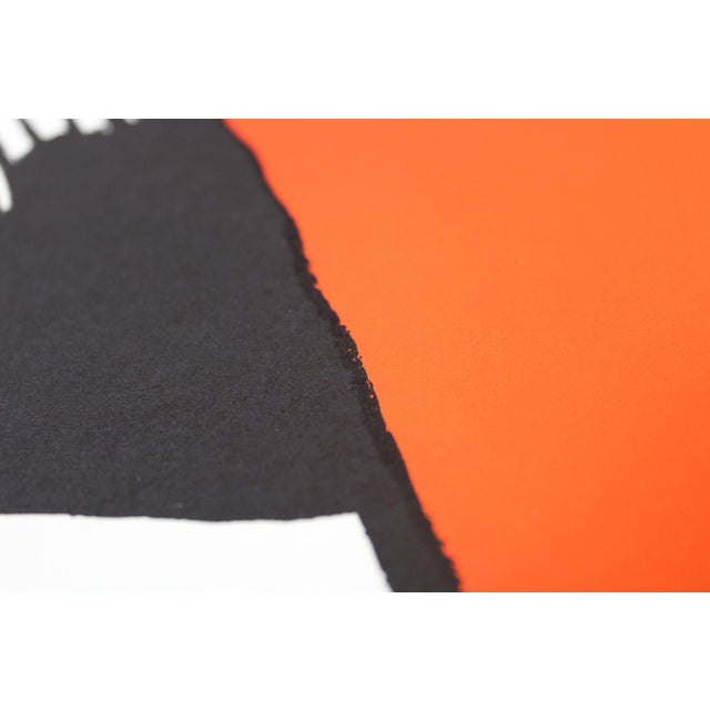 Mid-Century Modern Signed “Spirale Et Triangle Rouge” Lithograph by Alexander Calder, C. 1969 (Ed. 55/75) For Sale - Image 3 of 10