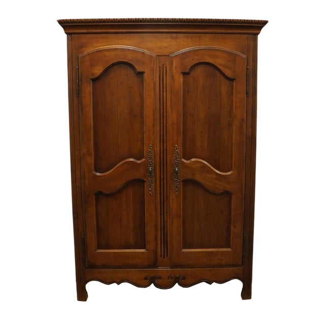 Hickory White Chateau Collection Country French Style 58" Clothing / Media Armoire 64558-64 For Sale - Image 9 of 12