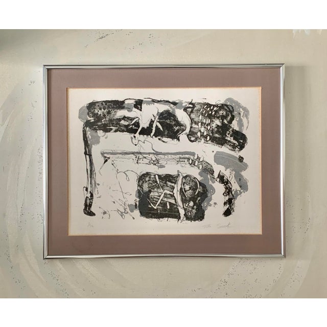 Abstract Black and White Framed Print, Numbered and Signed Chairish