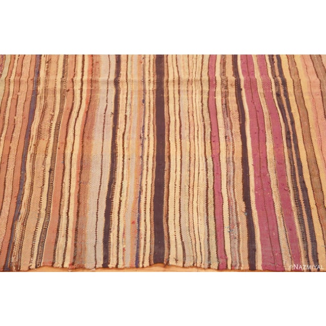 Textile Nazmiyal Collection Striped Vintage Moroccan Kilim Rug For Sale - Image 7 of 7