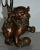 Chinese Vintage Chinese Bronze Foo Dog Candle Holder For Sale - Image 3 of 13