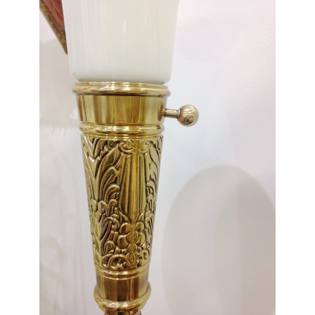 Brass Stiffel Torchiere Floor Lamp | Chairish