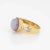 9ct Natural Star Sapphire Ring Six Point Diamond Vintage 18k Gold Blue Grey 9.5 size 9.5 For Sale - Image 4 of 7