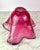 Large 12" Signed Paul Bendzunas Magenta & Gold Fleck Hand-Blown Art Glass Handkerchief Bowl For Sale - Image 9 of 12