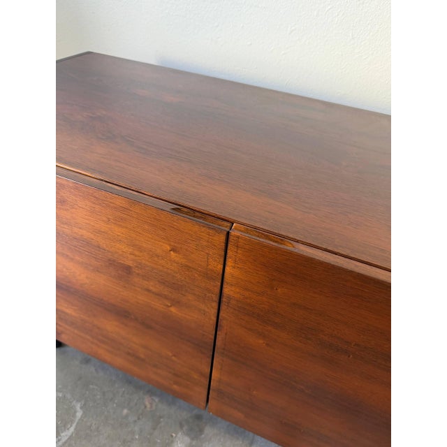 Mid-Century Modern Mid Century Danish Teak Sideboard – Vintage Scandinavian Storage Cabinet – Two Door Credenza For Sale - Image 3 of 10