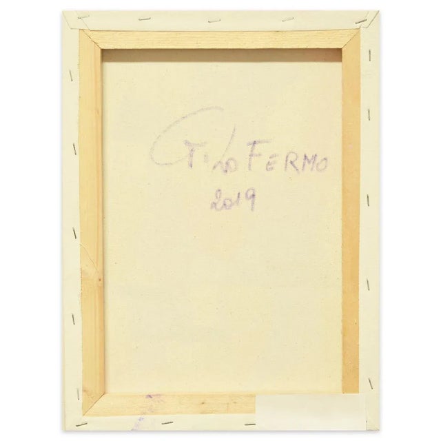 Orange Composition is an original oil on canvas realized by Giorgio Lo Fermo in 2019 Hand-signed and dated by the artist...