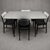 Mid-Century Space Age Monochrome Formica Drop Leaf Extending Dining Table and Chairs, 1960s For Sale - Image 11 of 11