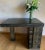 Paul Frankl 1940s Mid Century Vintage Bauhaus Arts + Crafts Black Cerused Oak With Stylized Botanical Hand Carved Pillar and Pulls For Sale - Image 4 of 12