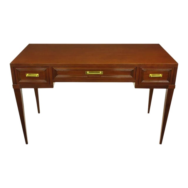 Fine Arts Furniture Co. Mahogany Three Drawer Writing Table For Sale