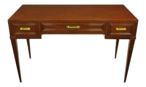 Fine Arts Furniture Co. Mahogany Three Drawer Writing Table