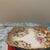 1950s Antique Japanese Nippon Style Ceramic Candy Dish - Hand-Painted Floral Roses, Gold Gilt Trim, Scalloped Square Edges For Sale - Image 5 of 6