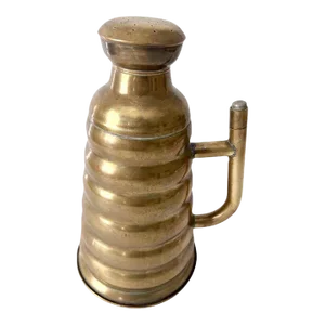 Early 20th Century French Brass Water or Ironing Can with Handle