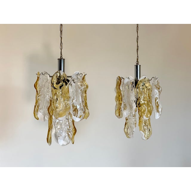 Murano Glass Chandeliers, 1970s, Set of 2 For Sale - Image 18 of 18