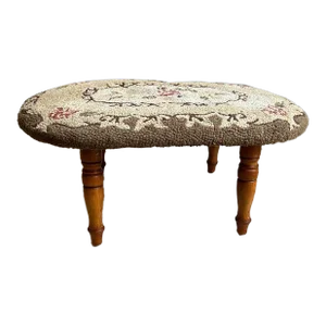 Late 20th Century Vintage Rustic Style Footstool or Ottoman