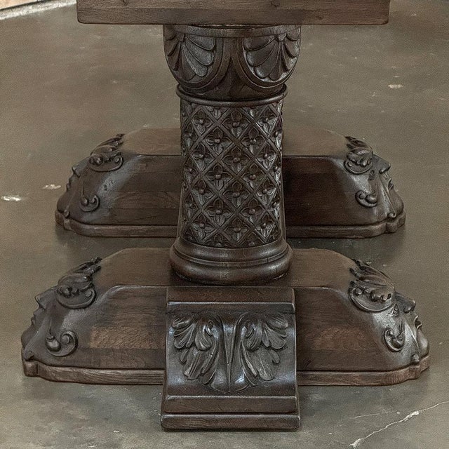 19th Century French Gothic Revival Library Table For Sale - Image 11 of 18