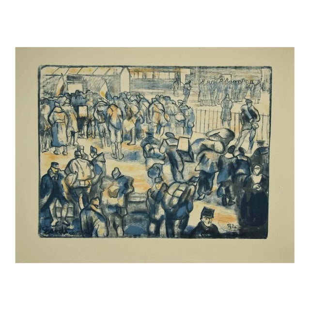 Anselmo Bucci, Military, Lithograph on Paper, 1917 For Sale