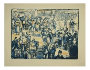 Anselmo Bucci, Military, Lithograph on Paper, 1917