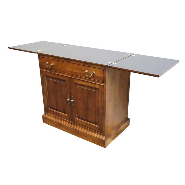 Stickley Furniture Traditional Style Solid Cherry 68" Flip Top Server Buffet 4077 For Sale - Image 9 of 18