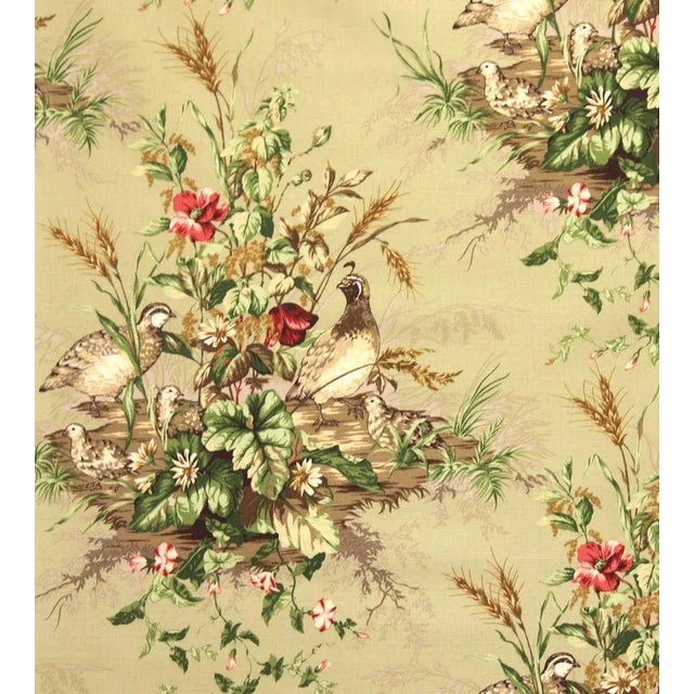 Traditional The House of Scalamandré Edwin'S Covey Linen Print Fabric, Multi on Willow For Sale - Image 3 of 3