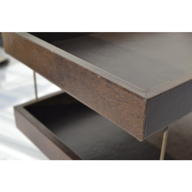 1970s Faux Goat Skin Vinyl Desk Organizer For Sale - Image 4 of 9