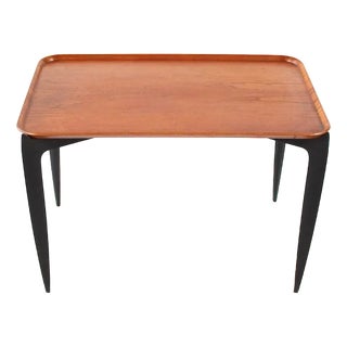 Teak Tray Table by Svend Åge Willumsen & Hans Engholm for Fritz Hansen, Denmark, 1950s For Sale