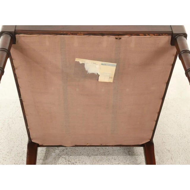 Hickory Chair Company Faux Bamboo Campaign Chair and Ottoman For Sale - Image 12 of 12