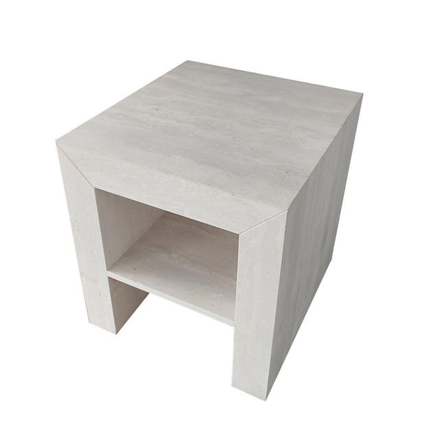 Original Mid-Century 90's Table in Italian Travertine Marble Modern Contemporary Design by Joaquín Moll for Meddel This...